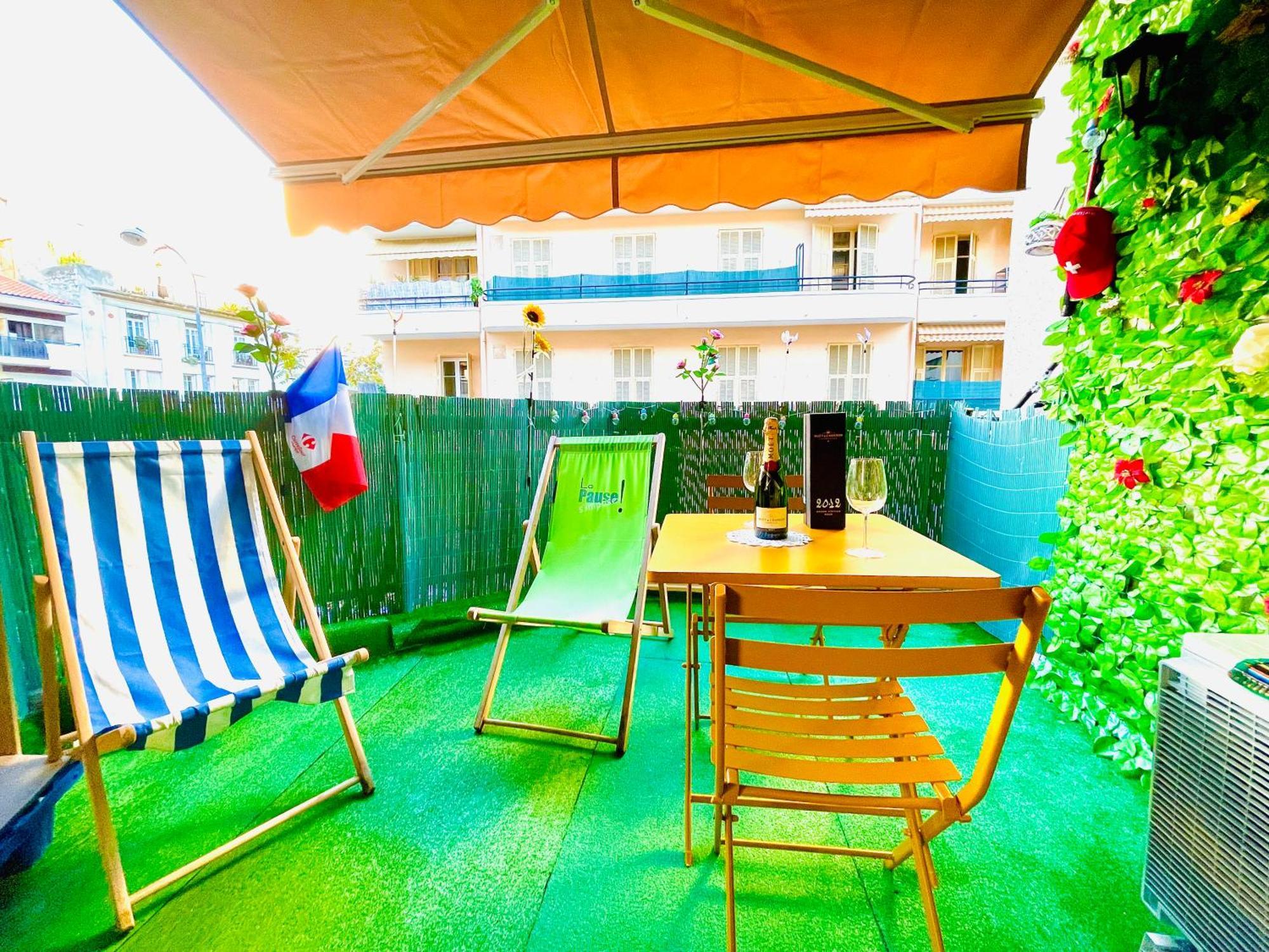Confortable Studio A Nice Centre Cote Plage Bel Terrasse Paddle Exterior foto
