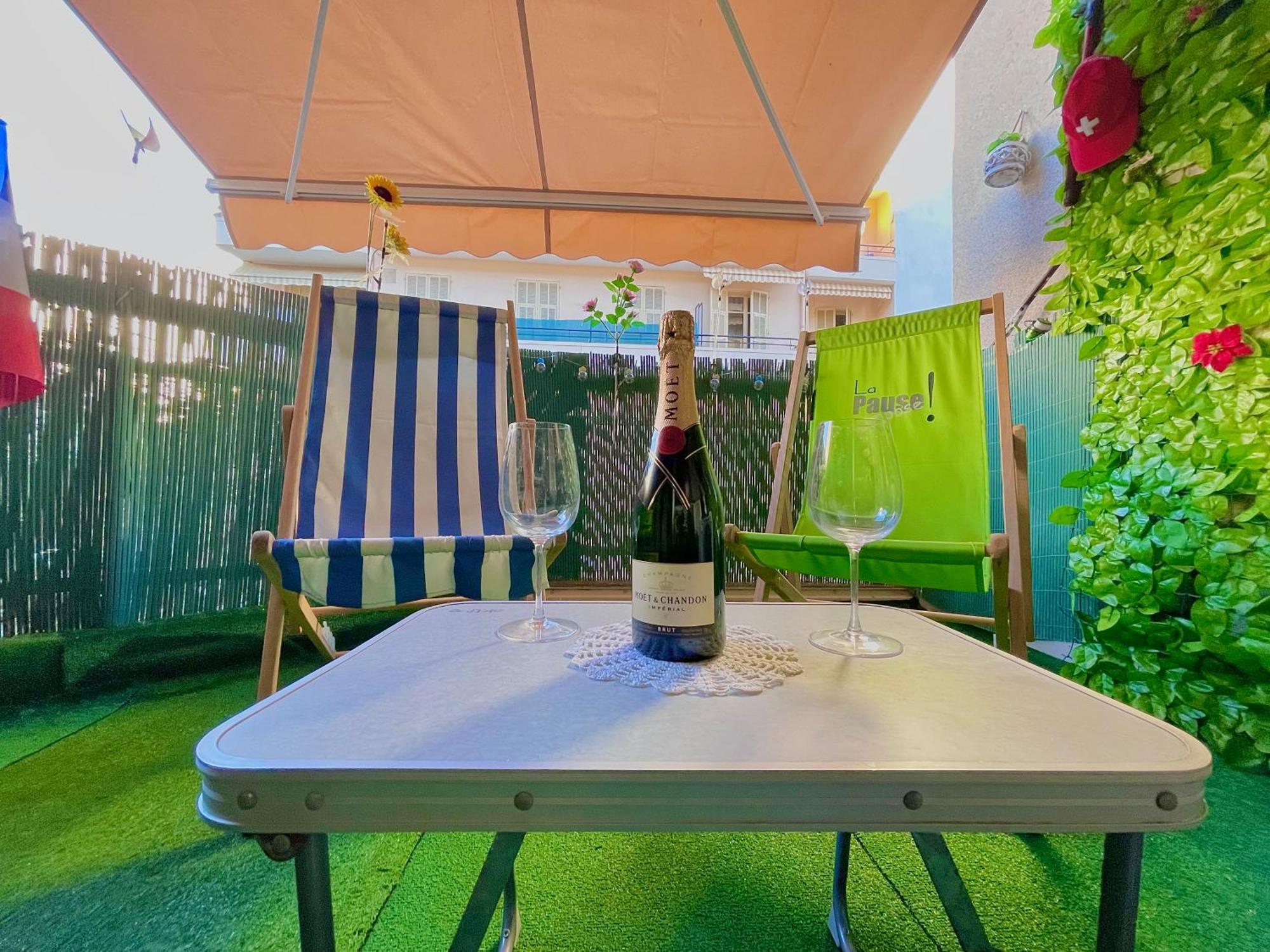 Confortable Studio A Nice Centre Cote Plage Bel Terrasse Paddle Exterior foto