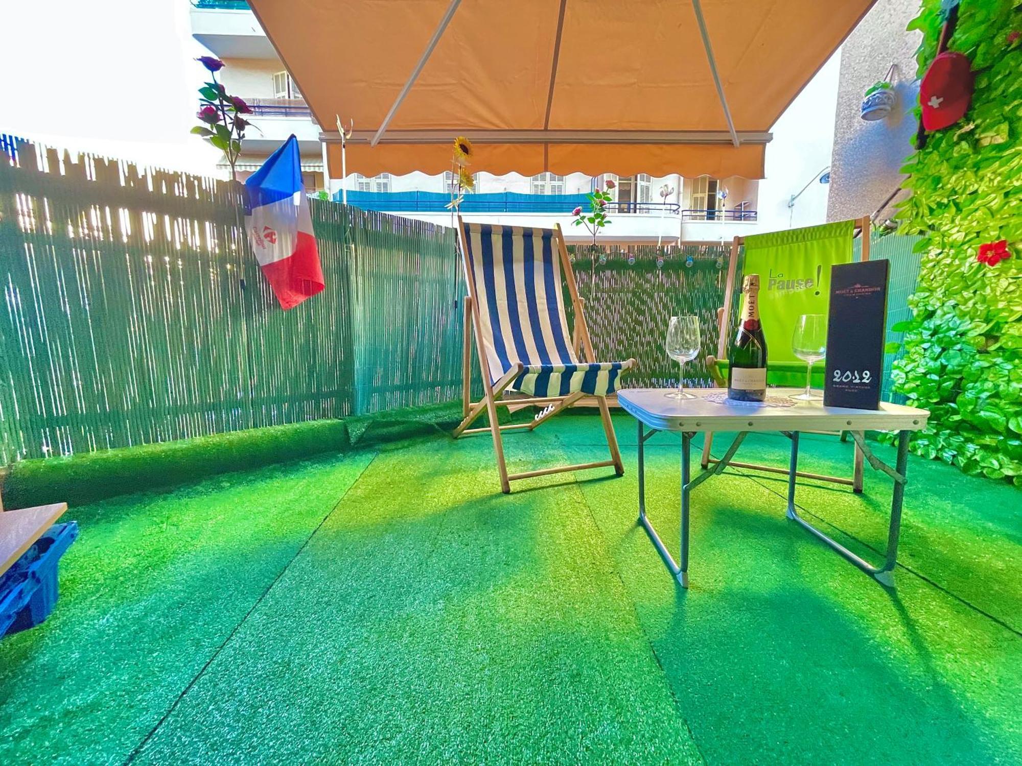 Confortable Studio A Nice Centre Cote Plage Bel Terrasse Paddle Exterior foto