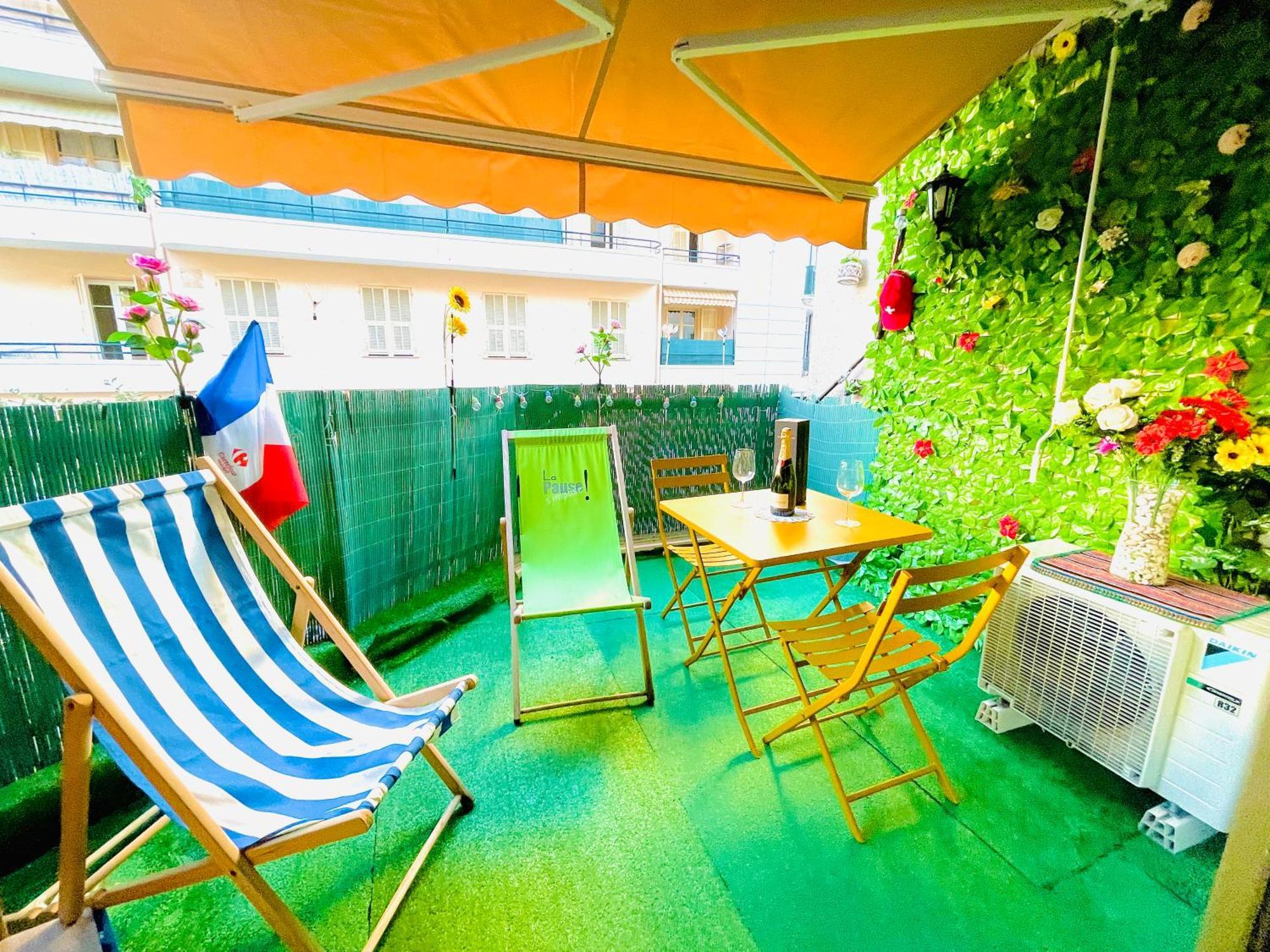Confortable Studio A Nice Centre Cote Plage Bel Terrasse Paddle Exterior foto