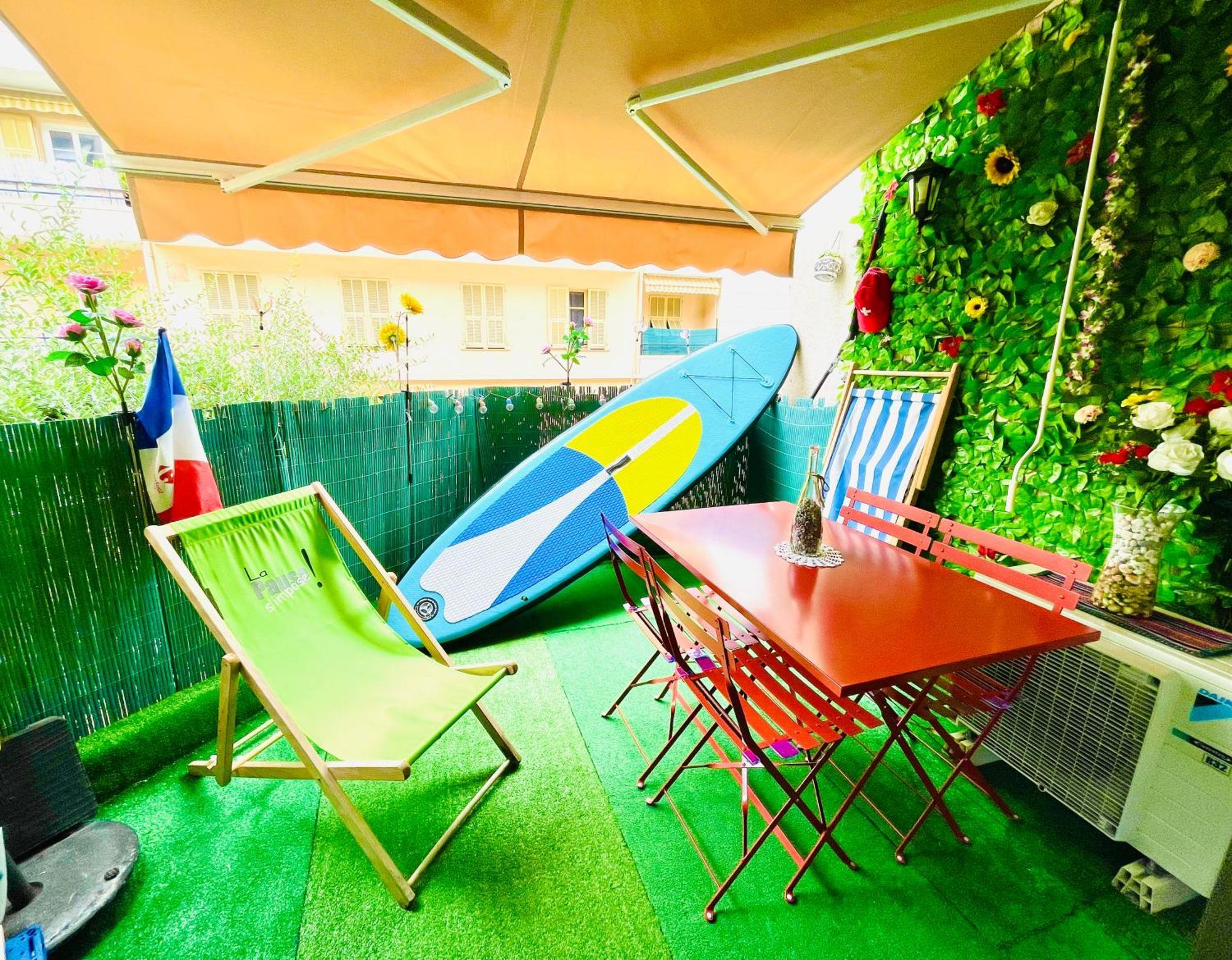 Confortable Studio A Nice Centre Cote Plage Bel Terrasse Paddle Exterior foto